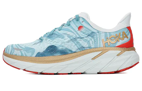 HOKA ONE ONE Clifton 8 Chengyun Highway fabric shock-absorbing, non-slip, wear-resistant, breathable, wrapping, lightweight and rebound low-top running shoes, same style for men and women, ink color