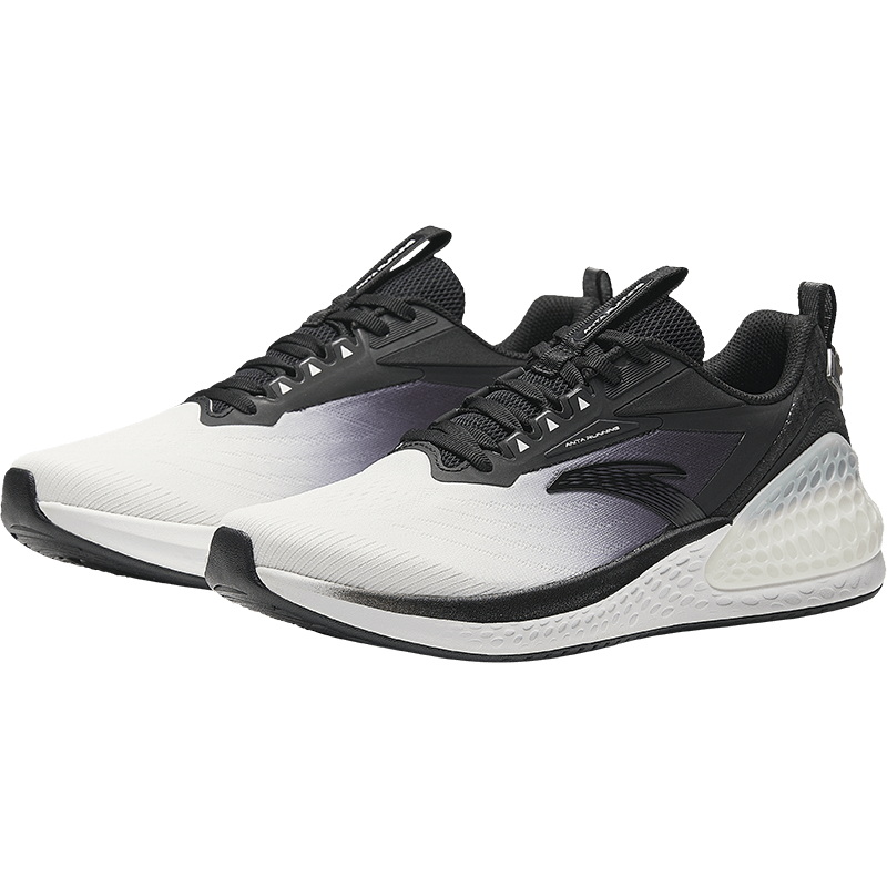 Anta C37+ Cushioning Breathable Lightweight Low top Composite Material Training Running Shoes Men’s Black White