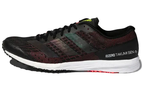 Adidas Adizero Takumi Sen 6 Minimalist Style Mesh, Synthetic Leather Cushioning Slip Resistant Low top Marathon