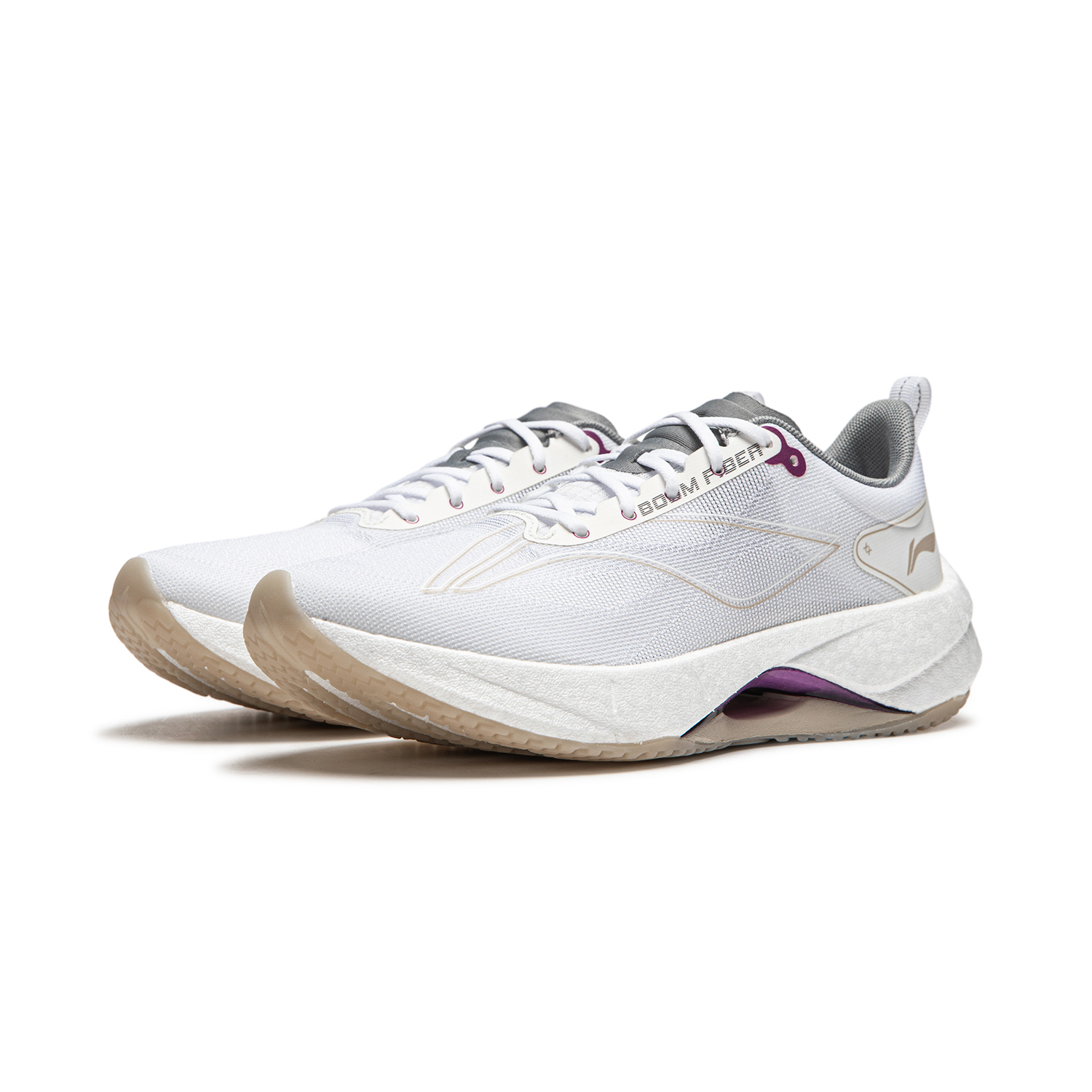 Li Ning Super Light 21 Fabric Cushioning Slip Resistant Abrasion Resistant Breathable Low top Running Shoes Women’s