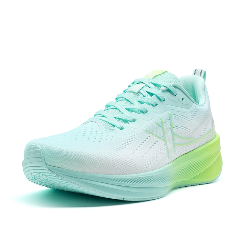 XTEP 6.0 Speed Cushioning Breathable Lightweight Low top Sprint Running Shoes Men’s White Green