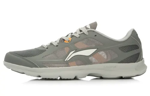 Li Ning Textile, Synthetic Leather Slip Resistant Abrasion Resistant Cushioning Low top Running Shoes Men's