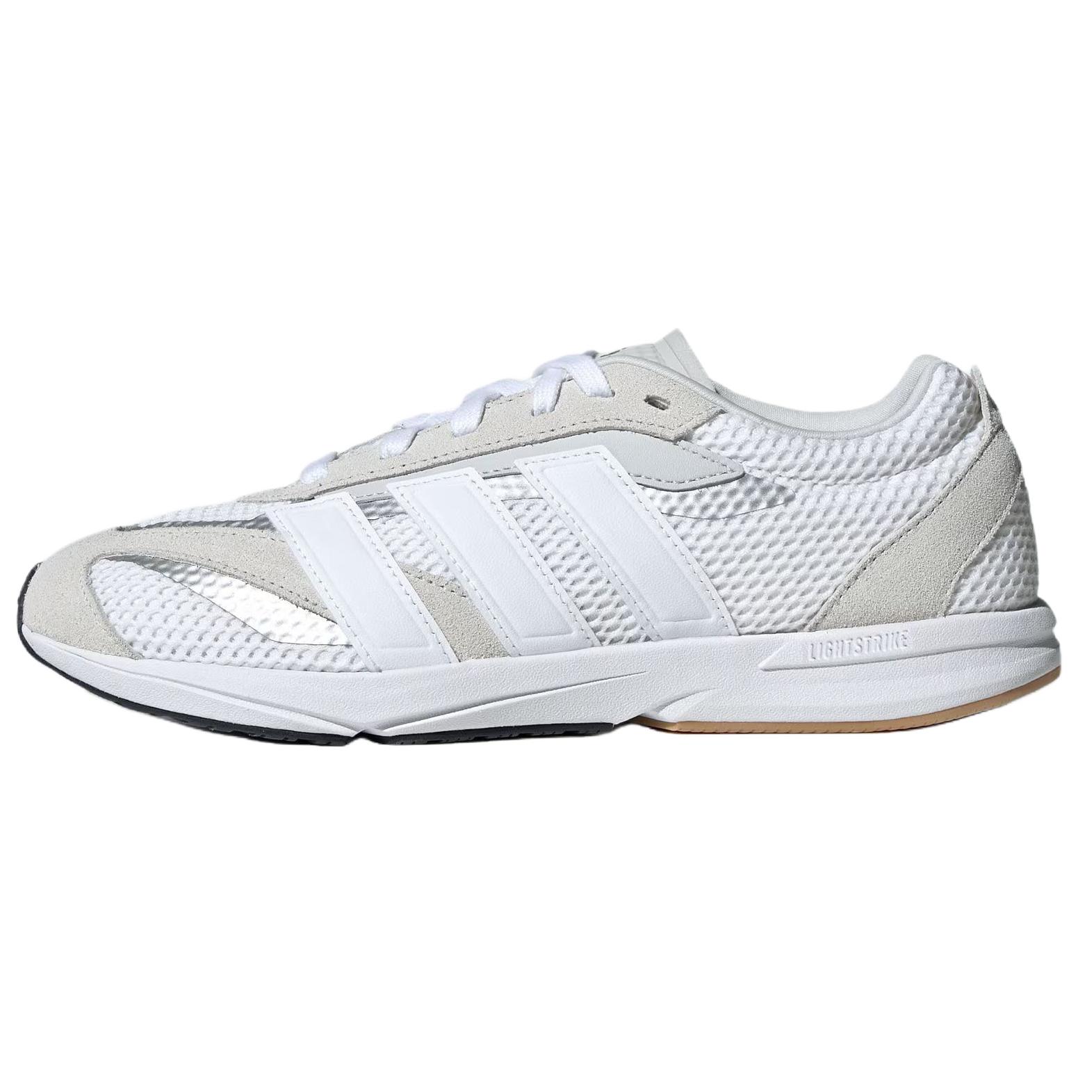 Adidas LIGHTBLAZE Fabric Abrasion Resistant Low top Casual Running Shoes Women’s Gray White