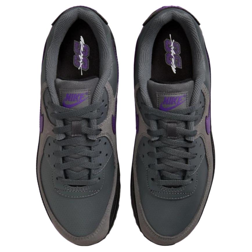 Nike Air Max 90 Abrasion Resistant Abrasion Resistant Low top Composite Material Running Shoes Unisex Black Purple