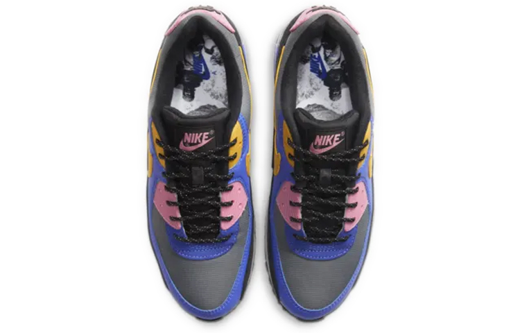Мужские кроссовки Nike Air Max 90 (серо-фиолетовые) — фото 4