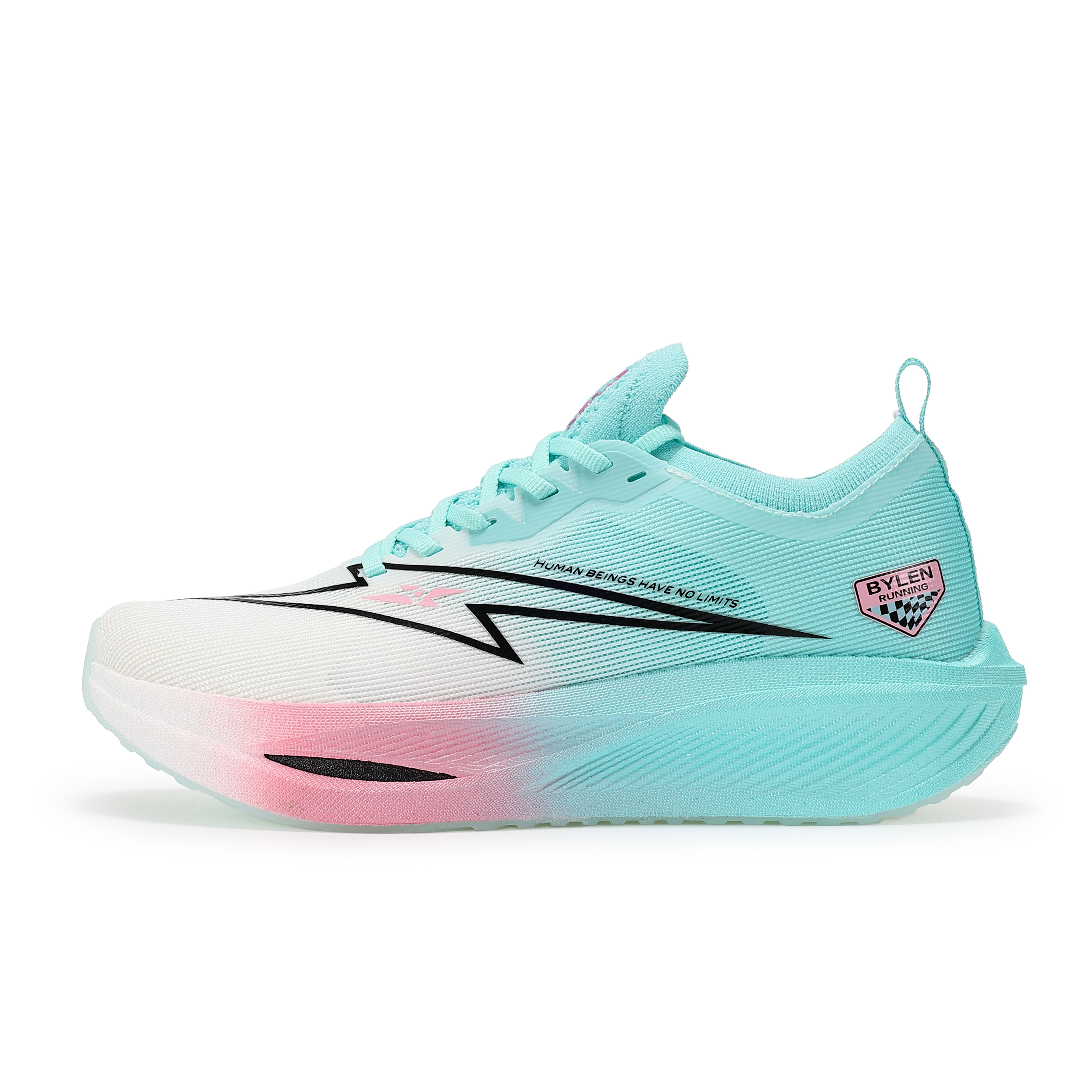 BYLEN Cushioning Abrasion Resistant Coverage Low top Running Shoes Unisex Mismatched Color White Moonlight