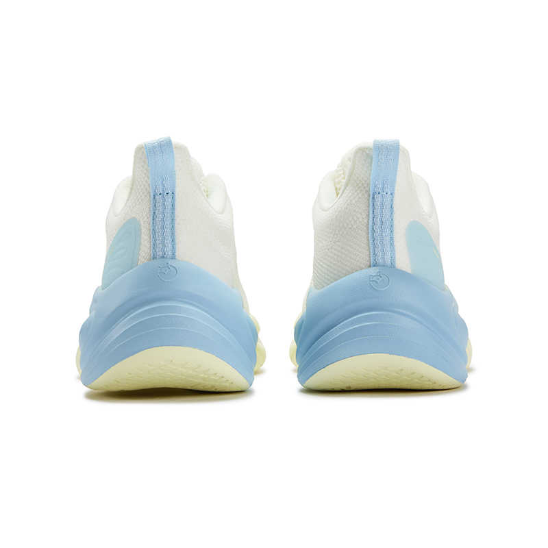 361° Fashion Trend Breathable Lightweight Rebound Low top Casual Running Shoes Women’s Feather White And Yellow