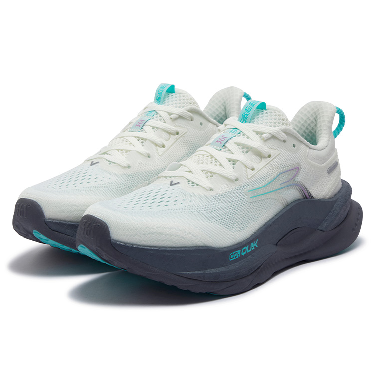 361° Fiery 5 Running Shoes Women’s Low Top Feather White/Smoke Gray
