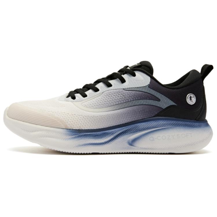 QIAODAN Abrasion Resistant Breathable Abrasion Resistant Breathable Low top Running Shoes Men’s Black White