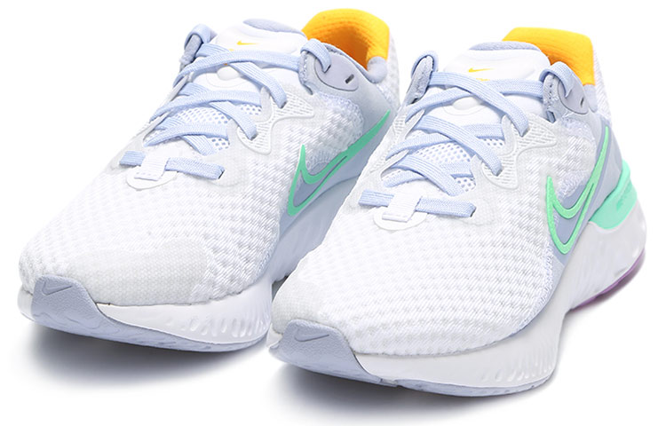 Женские кроссовки Nike Renew Run 2 (бело-сине-оранжевый) — фото 3