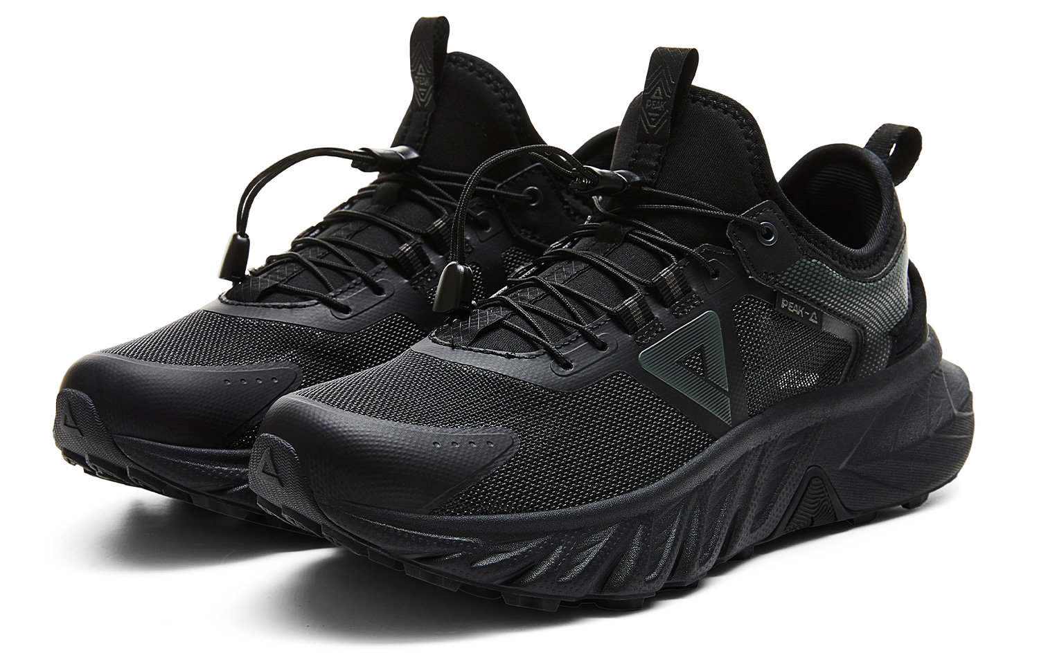 PEAK Cushioning Rebound Abrasion Resistant Breathable Slip Resistant Low top Running Shoes Women’s Black Magnet Gray
