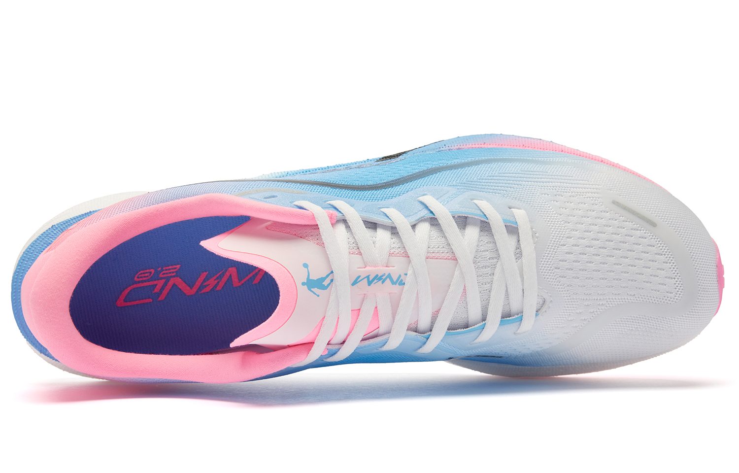 QIAODAN Strong Wind 2.0 Running Shoes Men’s Low Top Jordan White Fresh Blue