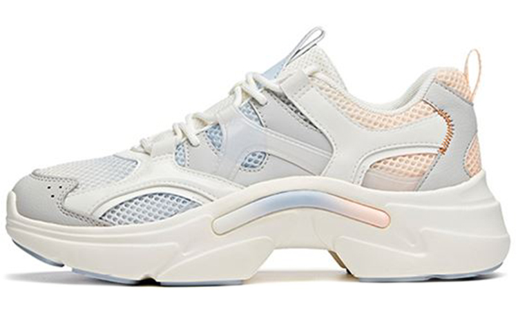 Anta Cushioning Slip Resistant Abrasion Resistant Low top Running Shoes Women’s White Blue Pink