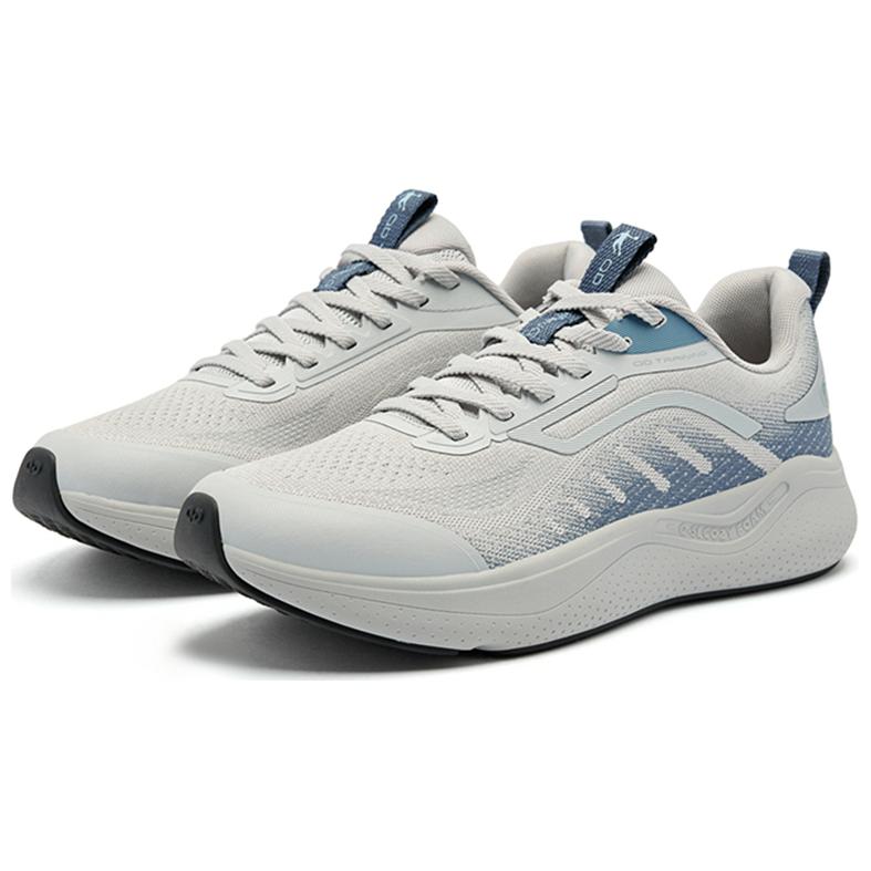 QIAODAN Variety Training Collection Abrasion Resistant Breathable Low top Casual Running Shoes Men’s Gray Blue