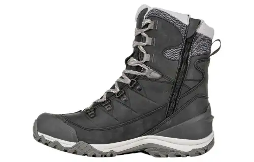 Oboz Footwear Ousel Mid Waterproof, Slip Resistant, Coverage, Abrasion Resistant High top Outdoor Shoes Women's Black