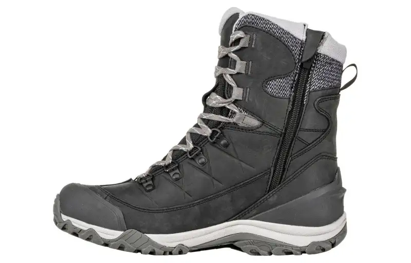 Oboz Footwear Ousel Mid Waterproof, Slip Resistant, Coverage, Abrasion Resistant High top Outdoor Shoes Women's Black