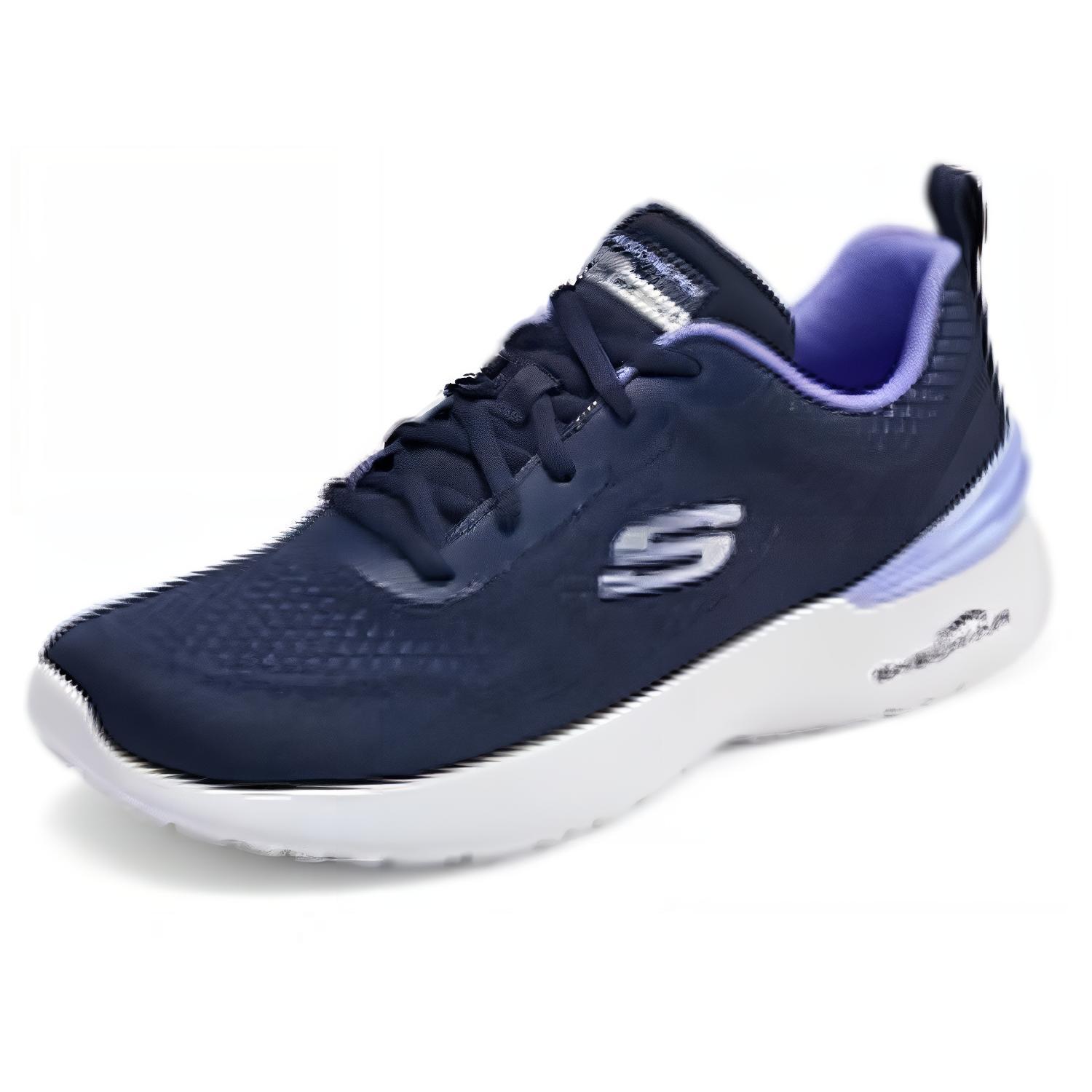 Skechers Fabric Cushioning Breathable Lightweight Low top Casual Running Shoes Women’s Blue Purple