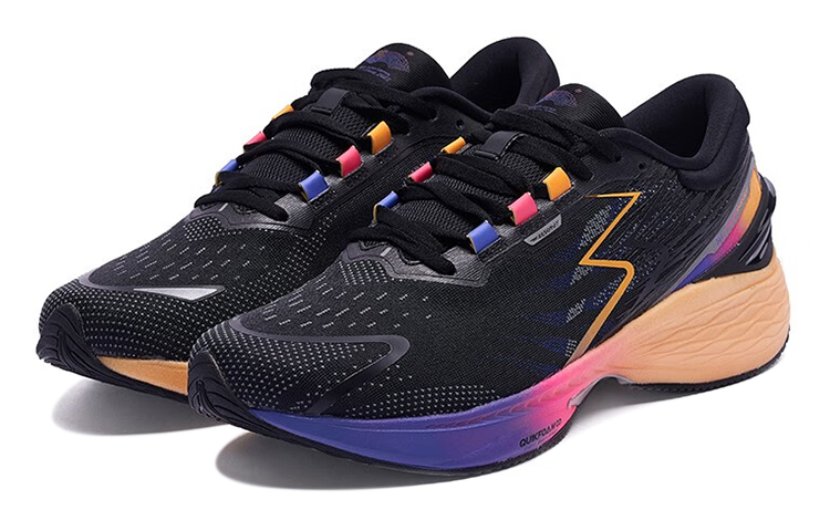 361° Q Rebound Pro 2.0 Running Shoes Men’s Low Top Obsidian Black/Oriental Purple/Orange