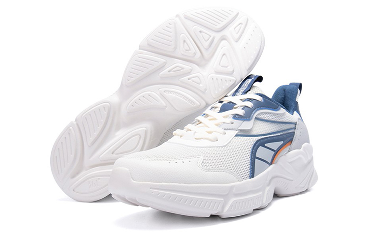 361° Comfortable Breathable Low top Running Shoes Men’s White Blue Casual Mesh
