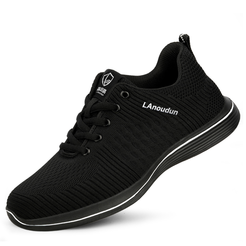 LANOUDUN Impact Resistant Lightweight Low top Outdoor Shoes Unisex Black