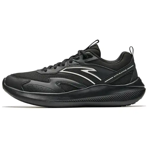 Anta Slip Resistant, Abrasion Resistant, Breathable Low top Casual Running Shoes Men's Black White