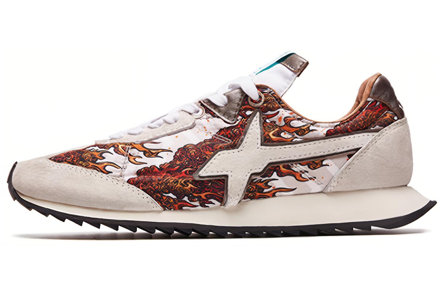 W6YZ x XTEP Wind And Fire Design Cushioning Slip Resistant Lightweight Low top Running Shoes Men’s Beige