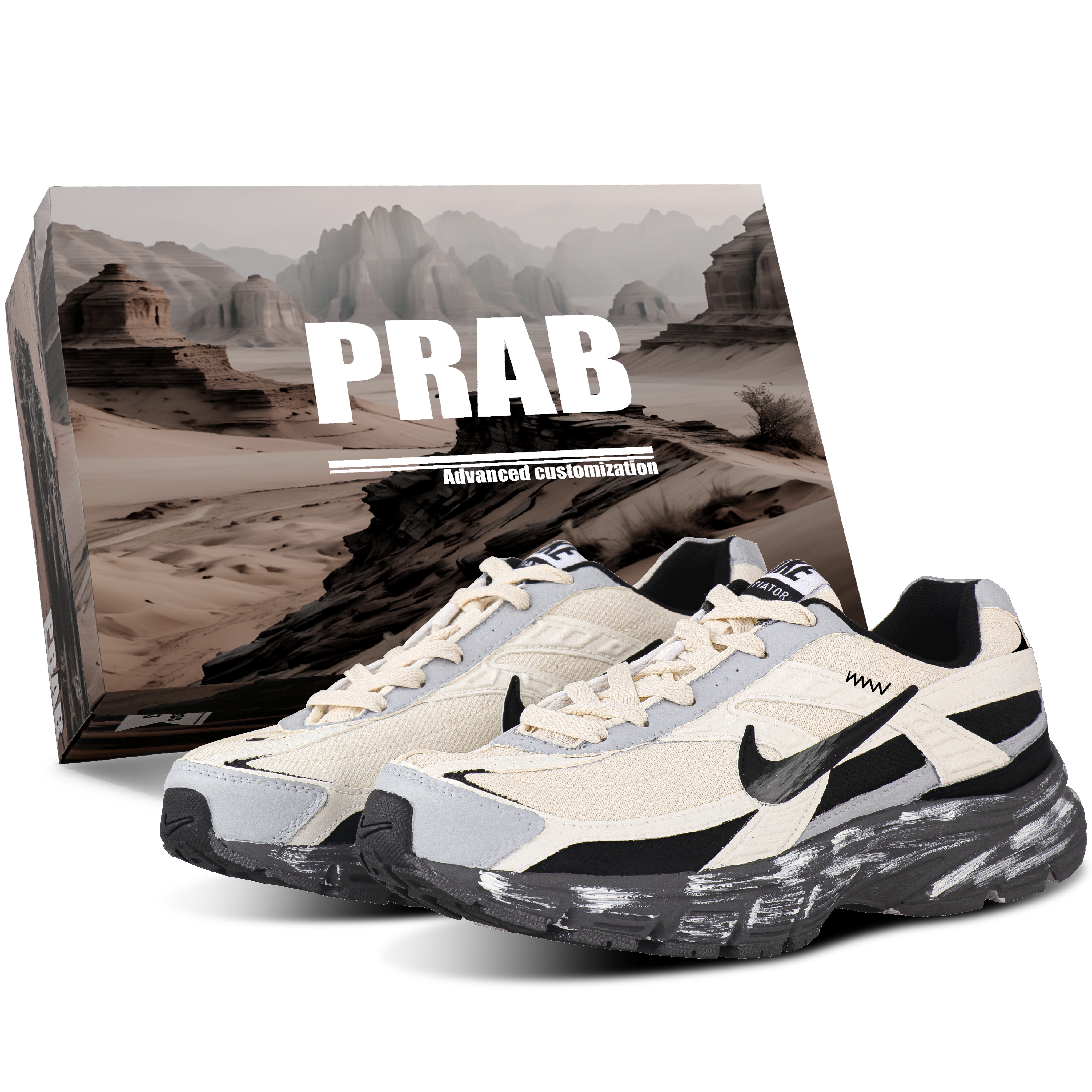 Nike Initiator Cushioning Breathable Support Low top Casual City Commuting Running Shoes Unisex Khaki