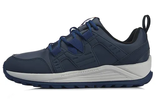 Li Ning Classic Synthetic Leather Cushioning Slip Resistant Abrasion Resistant Lightweight Low top Running Shoes Unisex