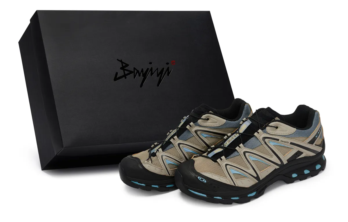 SALOMON XT Quest 811 Manufacturing, Milk Tea Gray Blue, Special Shoe Box Abrasion Resistant Abrasion Resistant Low top