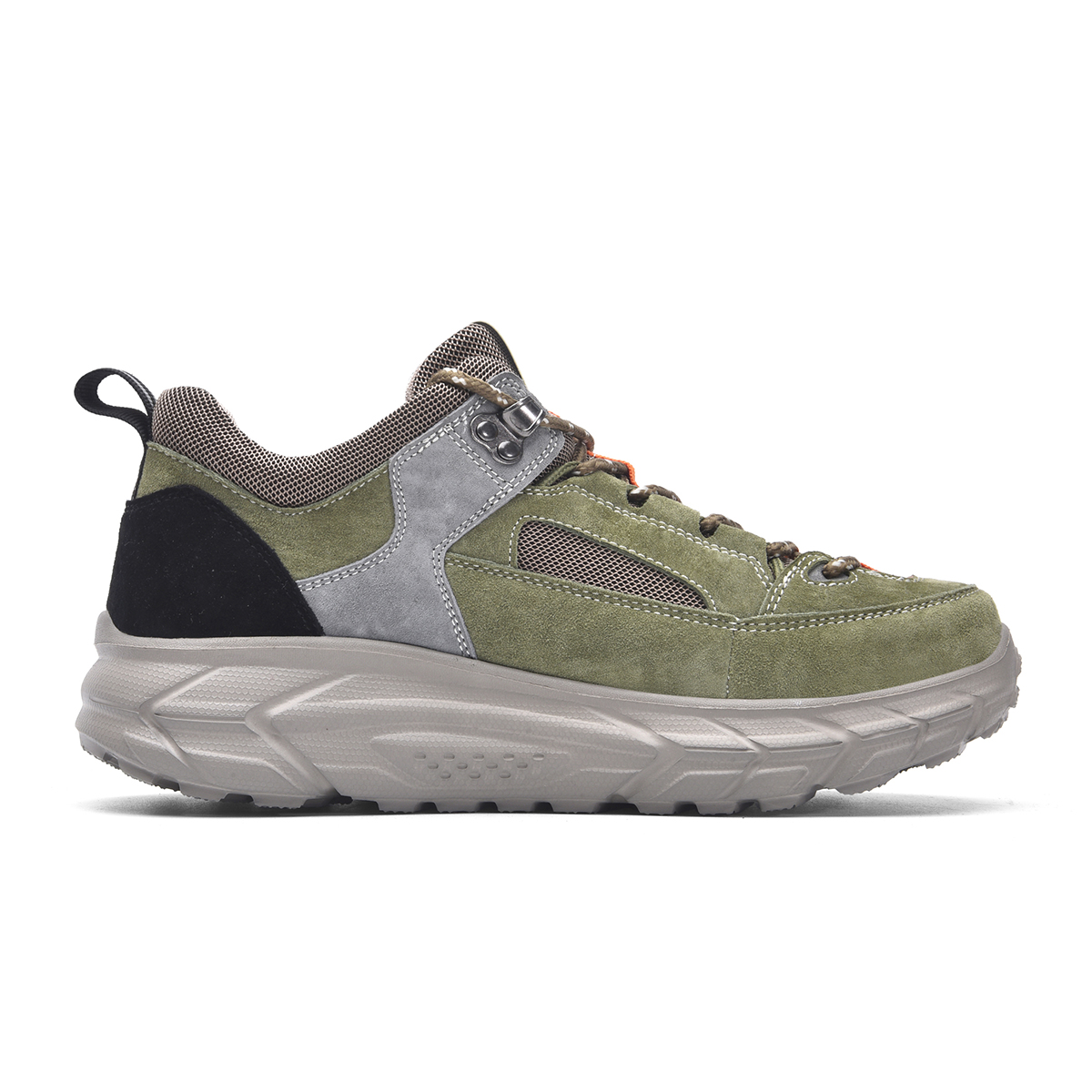 Jeep Textile, Pigskin Comfortable Round Toe Abrasion Resistant Breathable Low top Outdoor Shoes Men’s