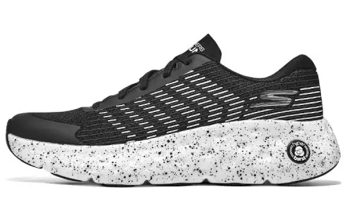 Skechers Go Run Lite Cushioning Abrasion Resistant Low top Running Shoes Men's Black