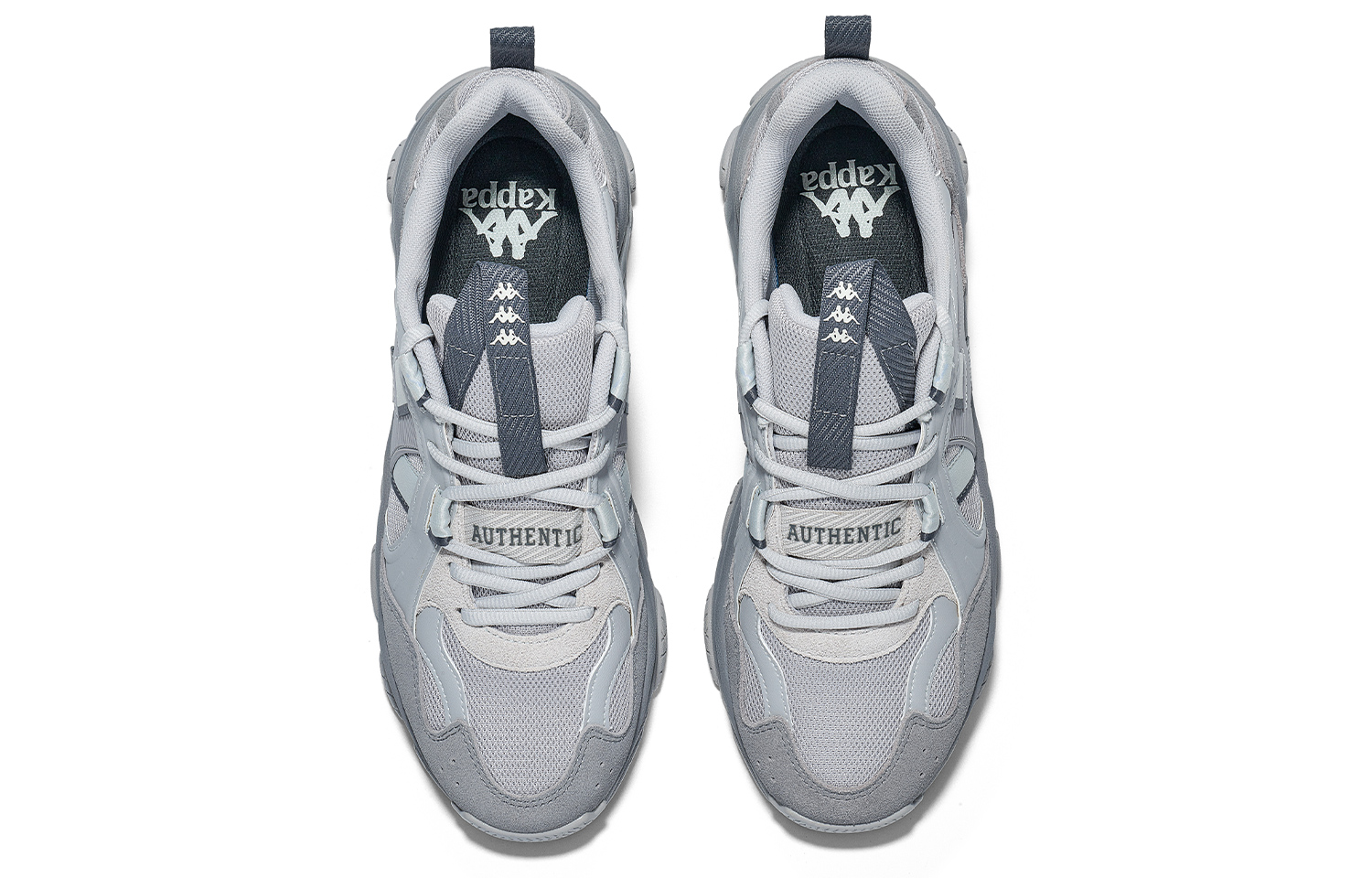 Kappa Slip Resistant Abrasion Resistant Low top Running Shoes Unisex Gray
