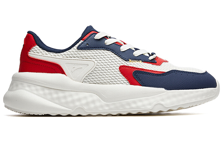 Anta Mesh Cushioning Slip Resistant Abrasion Resistant Breathable Low top Running Shoes Men’s White Blue Red Casual