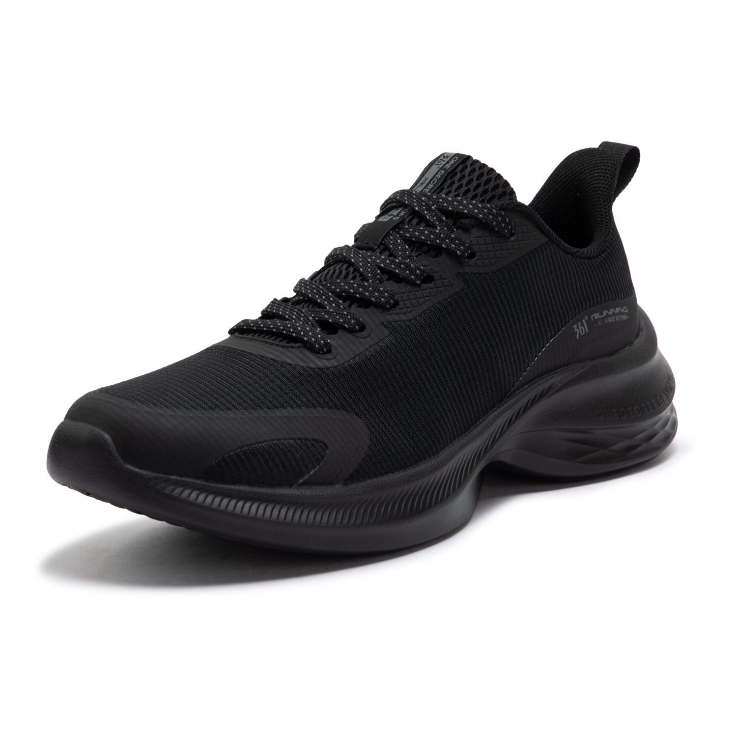 361° Cushioning Breathable Lightweight Low top Casual Sprint City Commuting Running Shoes Men’s Obsidian Black