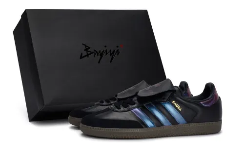 Adidas Originals SAMBA OG Slip Resistant Abrasion Resistant Low top Skateboard Shoes Unisex Black Blue Purple