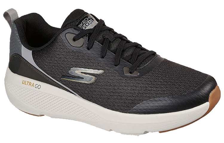 Skechers GO RUN Elevate Fabric Cushioning, Wear Resistant Low top Running Shoes Men’s Black Gray