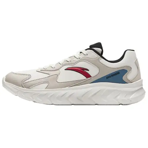 Anta Cushioning Waterproof Lightweight Cushioning Waterproof Lightweight Low top Casual Running Shoes Men's White Gray
