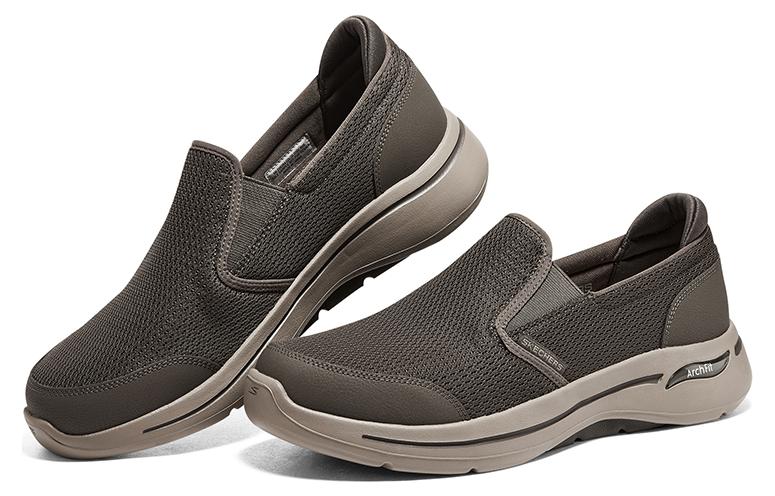 Skechers Go Walk Arch Fit Slip on Low top Running Shoes Men’s Brown