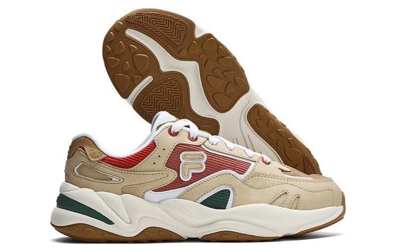 FILA FUSION Flash Synthetic Leather Low top Running Shoes Women’s Wheat Bran