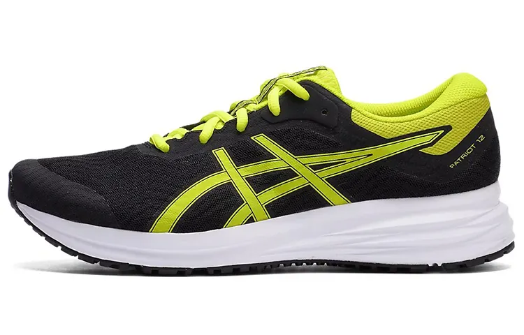 Asics Patriot 12 Low top Running Shoes Men's Black Yellow