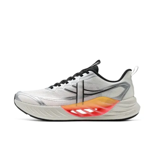 Xtep Hydrogen Wind 8.0 Lightweight and Comfortable Trendy Breathable Rebound Low-top Sprint Running Shoes Men's Silver