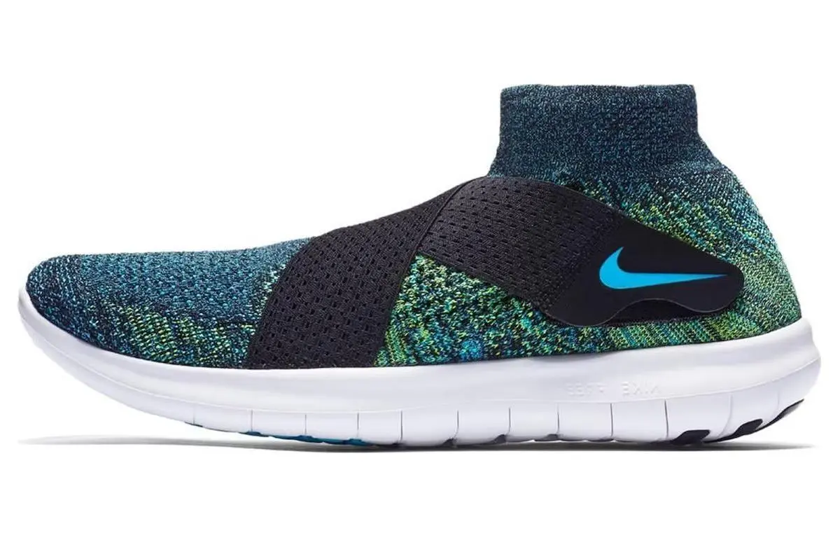 Nike Free RN Breathable Mid top Running Shoes Men's Blue Green