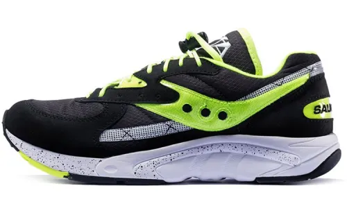 Saucony Aya Slip Resistant Abrasion Resistant Slip Resistant Abrasion Resistant Low top Running Shoes Men's Black Neon