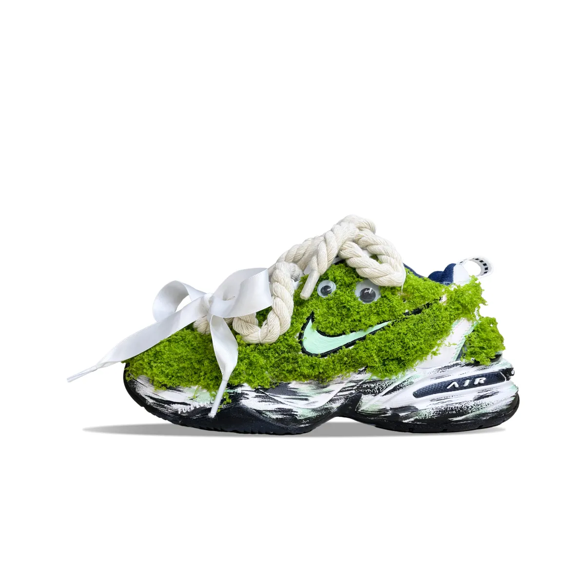 Nike Air Monarch 4 Grinch Low top Chunky Sneakers Unisex Yellow Green