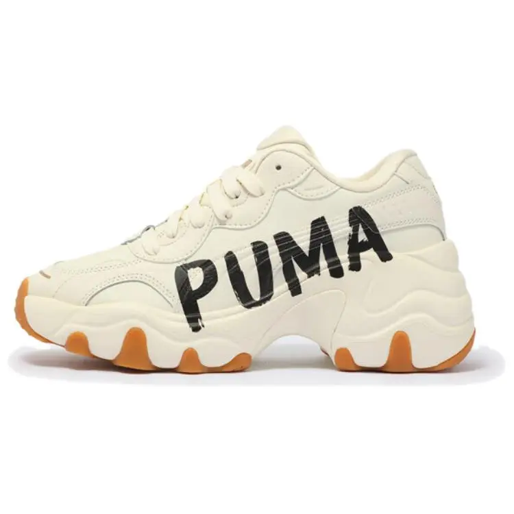 PUMA Pulsar Wedge Abrasion Resistant Height Increasing Low top Chunky Sneakers Women's Ecru