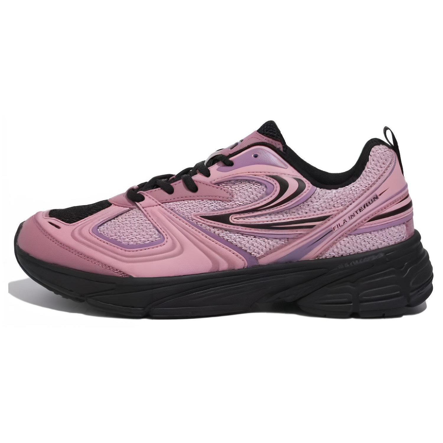 FILA Interrun Synthetic Leather Low top Casual Running Shoes Unisex Pink