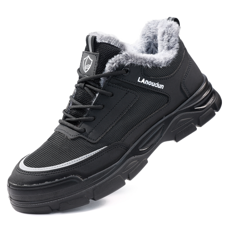 LANOUDUN Impact Resistant Thermal Low top Outdoor Shoes Men’s Black