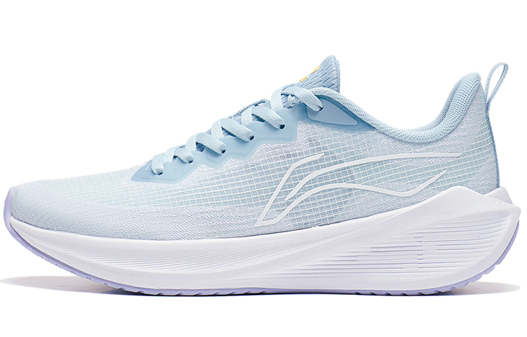 Li Ning Wuyue Slip Resistant, Abrasion Resistant, Breathable Low top Running Shoes Women's Light Belly Blue