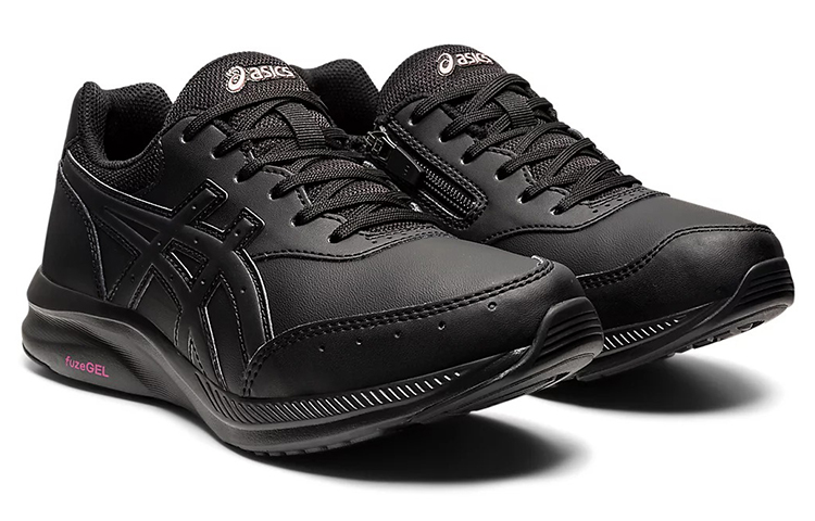 Asics Gel Fun Walker Textile, Leather Low top Running Shoes Women’s Extreme Night Black