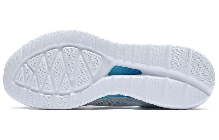 361° QU!KFOAM Cushioning Slip Resistant Abrasion Resistant Low top Sports Casual Shoes Men’s White Blue